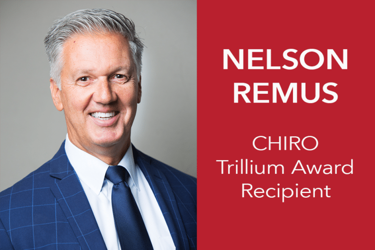 Nelson Remus Awarded CHIRO Trillium Award of the Human Rights